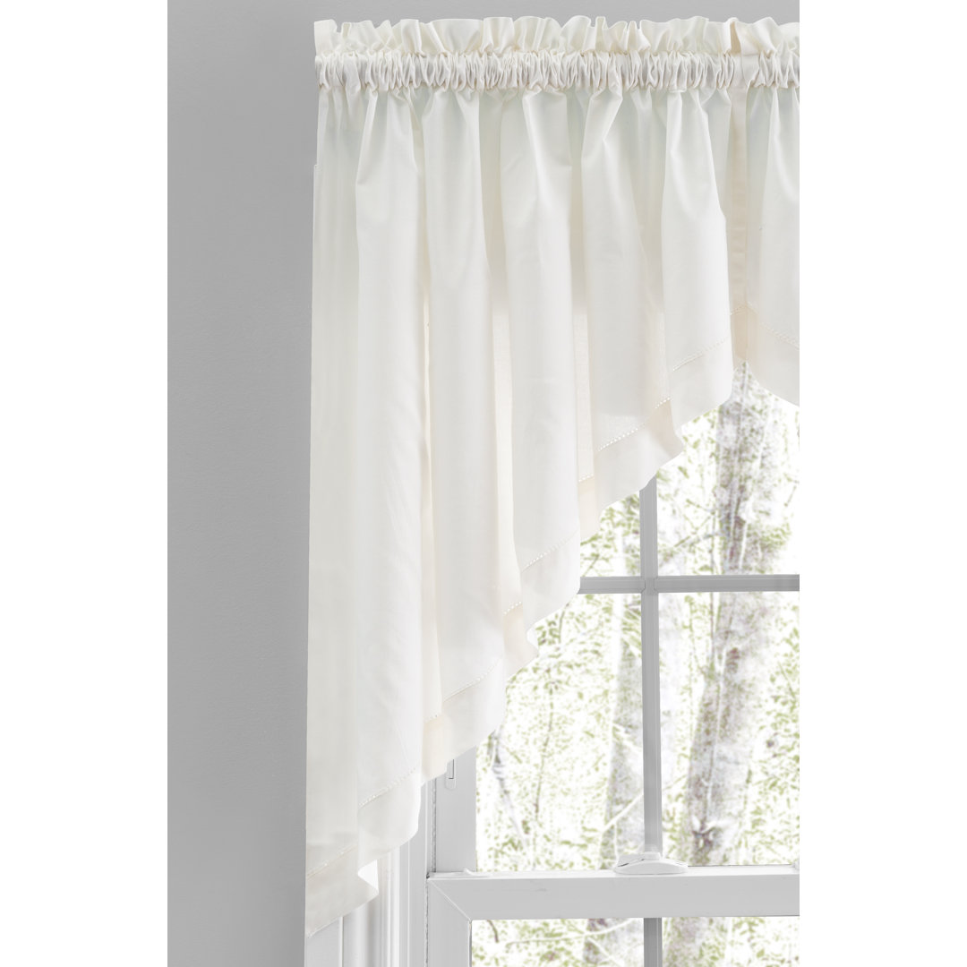 Blandford Premium 100% Cotton Hemstitch Semi-Sheer Swag Pair in 80"W Birch Lane™ 