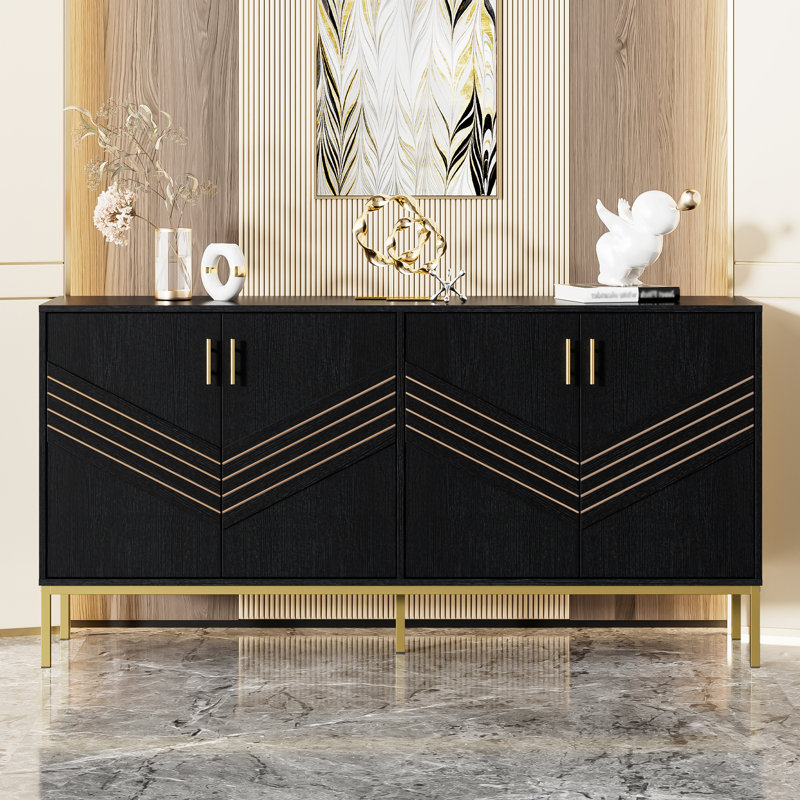 160cm Sideboard, Black