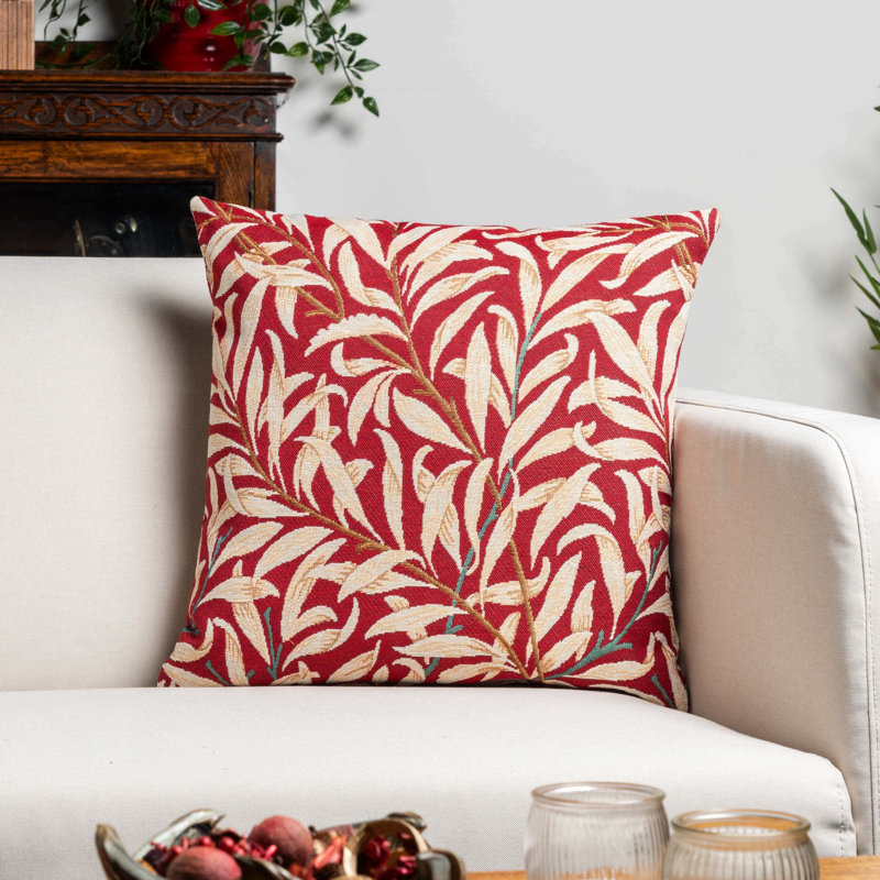 Floral Blue Cushion, 43x43cm, Synthetic filled