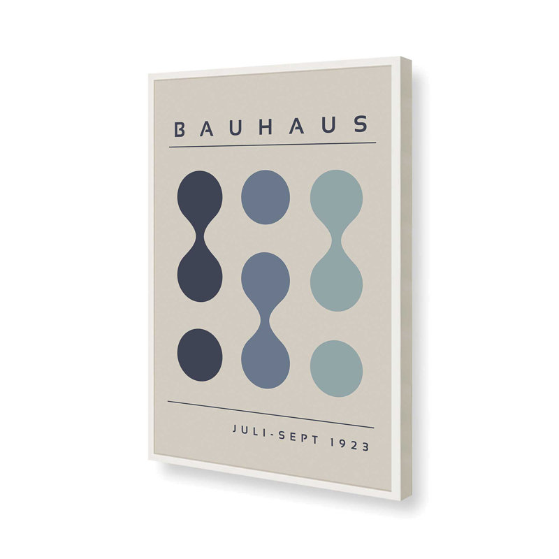Imprimé Midhaus Bauhaus, H 15 po x l 12 po, Reproduction encadrée sans passe-partout, Blanc opaque