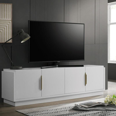 Carrington 70"W White 4-Door TV Stand