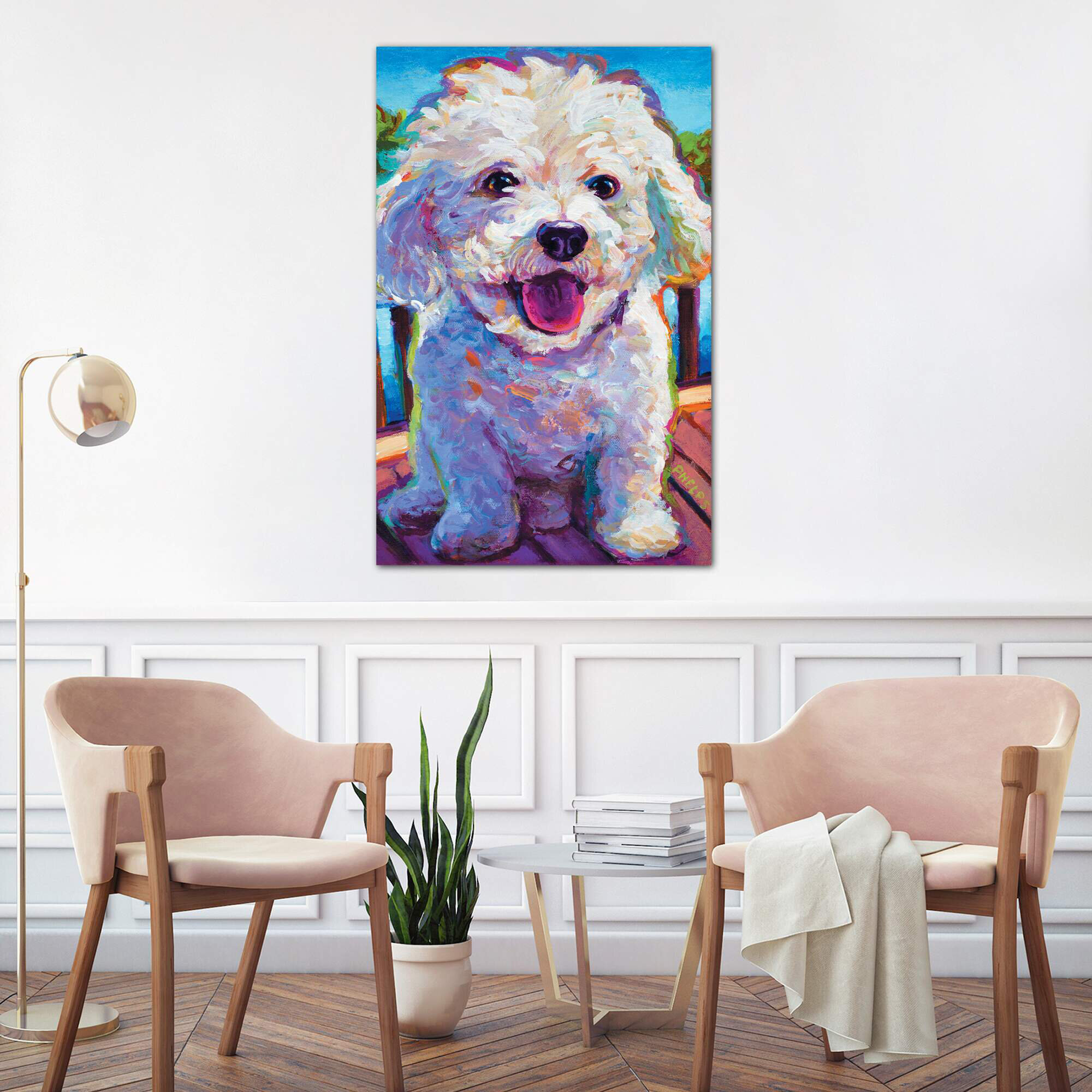 Bichon painting hot sale