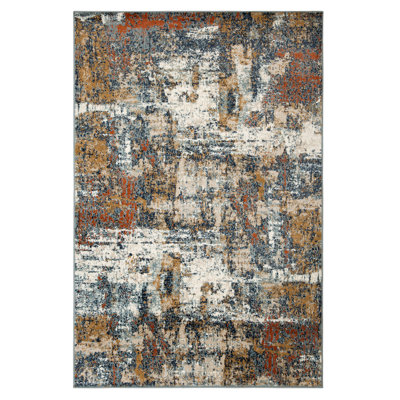 Santa Paula Abstract Ivory/Rust Area Rug