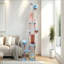 Arbre à chat 71 pouces avec grand coussin de fleurs amovible et hamac bleu-1315574601-1315574646