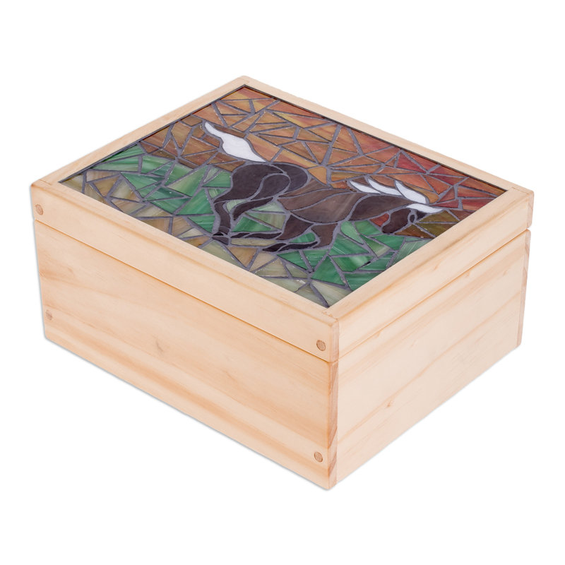 Boîte à thé en bois Novica