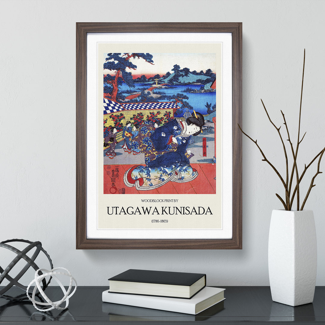 Kneeling Geisha by Utagawa Kunisada - Picture Frame Art Prints