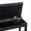 Banc de rangement pour piano FlowLuxe Onyx