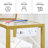 22.8" Glass End Table with Charging Station