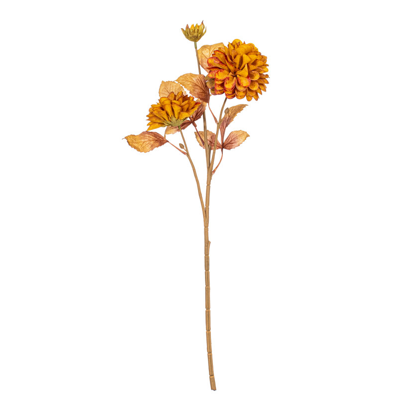 Vickerman 26" Artificial Chrysanthemum Spray 3/Bag. Recommended for indoor use., Yellow