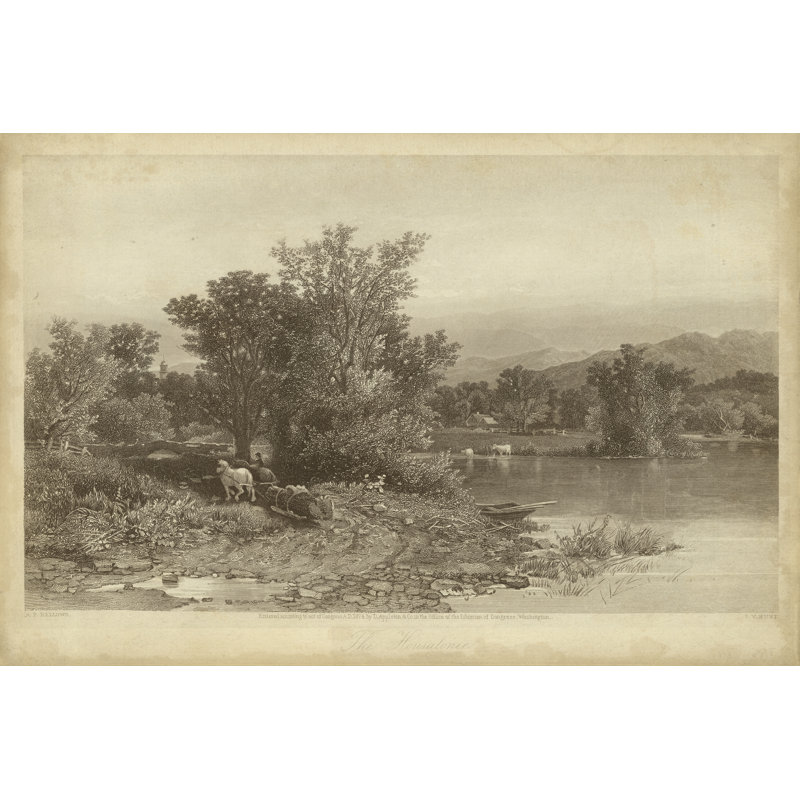 The Housatonic by Robert Hinshelwood - Painting, 51cm H x 76cm W, Black Floater Framed