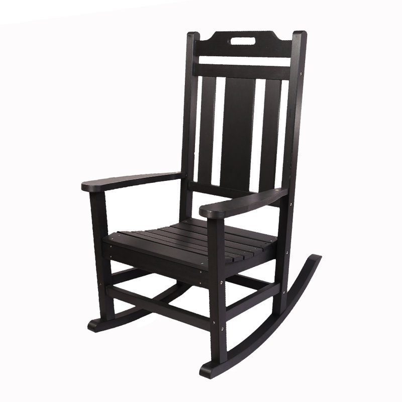 Chaise berçante en plastique Hatherleigh, Noir