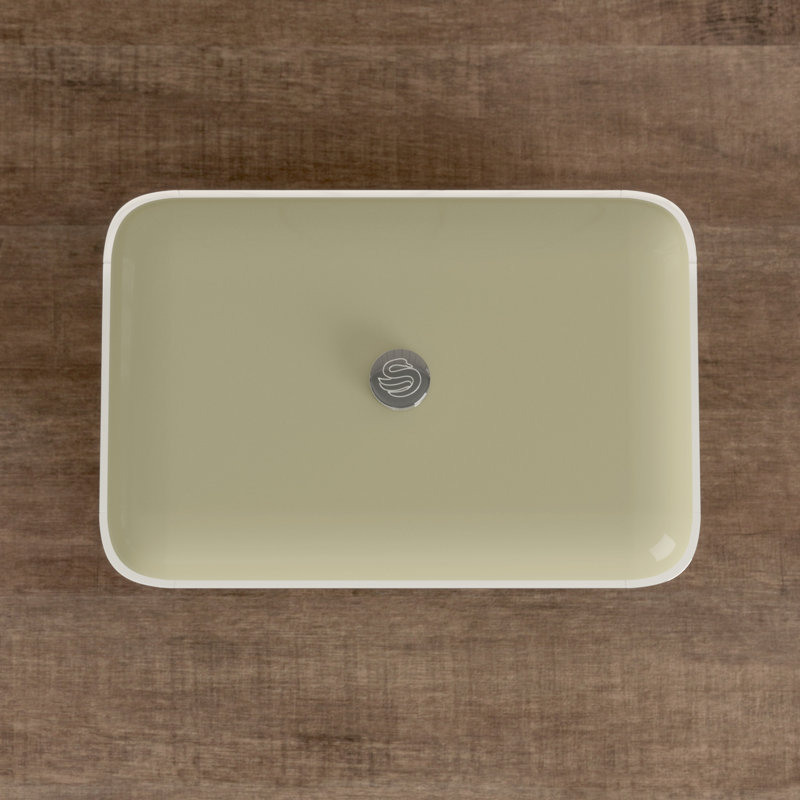 Swan Retro Bread Bin, Metal, 18 Litre,, Green