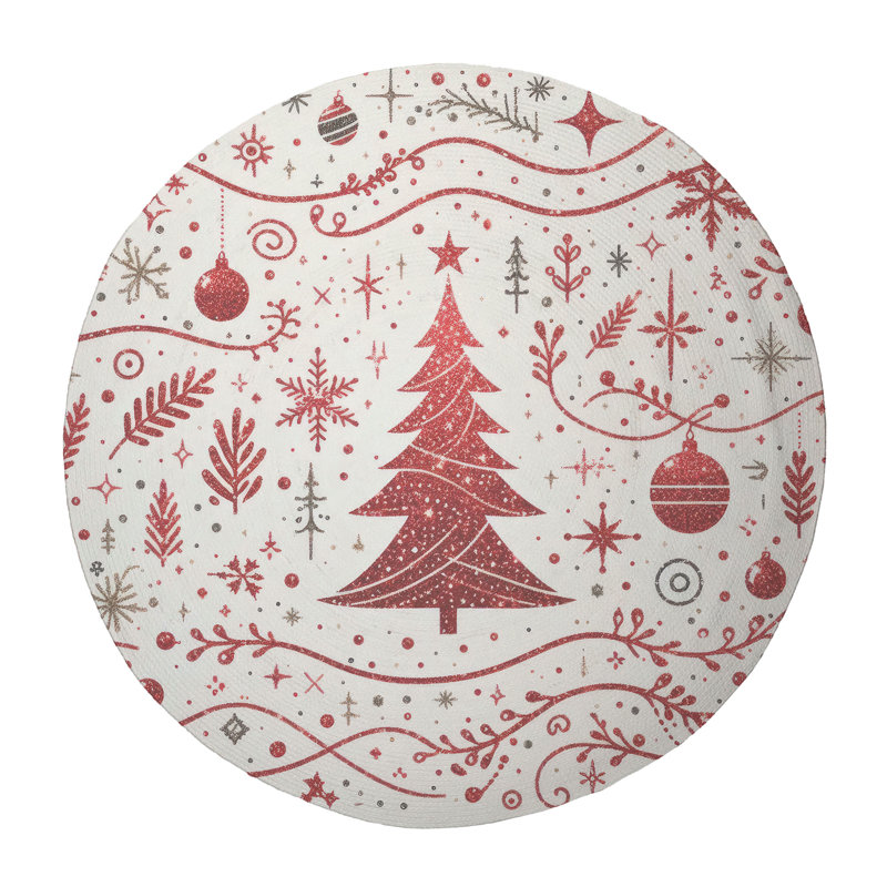 Glitter Wonderland Braided Rug, Round 5'