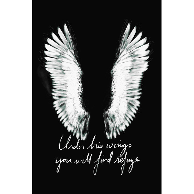 «Wings Find Refuge Inverse», impression sur toile tendue, H 18 po x l 12 po