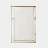 Rectangular Stud Rectangle Steel Beveled Mirror