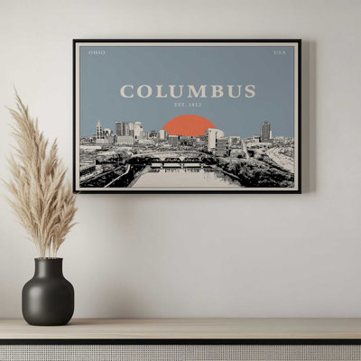 Columbus Skyline by Deny Designs Art Print