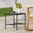 Outdoor Iron End Table With Black Brush Silver Coating, 16.50"D X 16.75"W 16"H, Blends Chairs & Coffee Tables, Assembly Needed Finish, And Required
