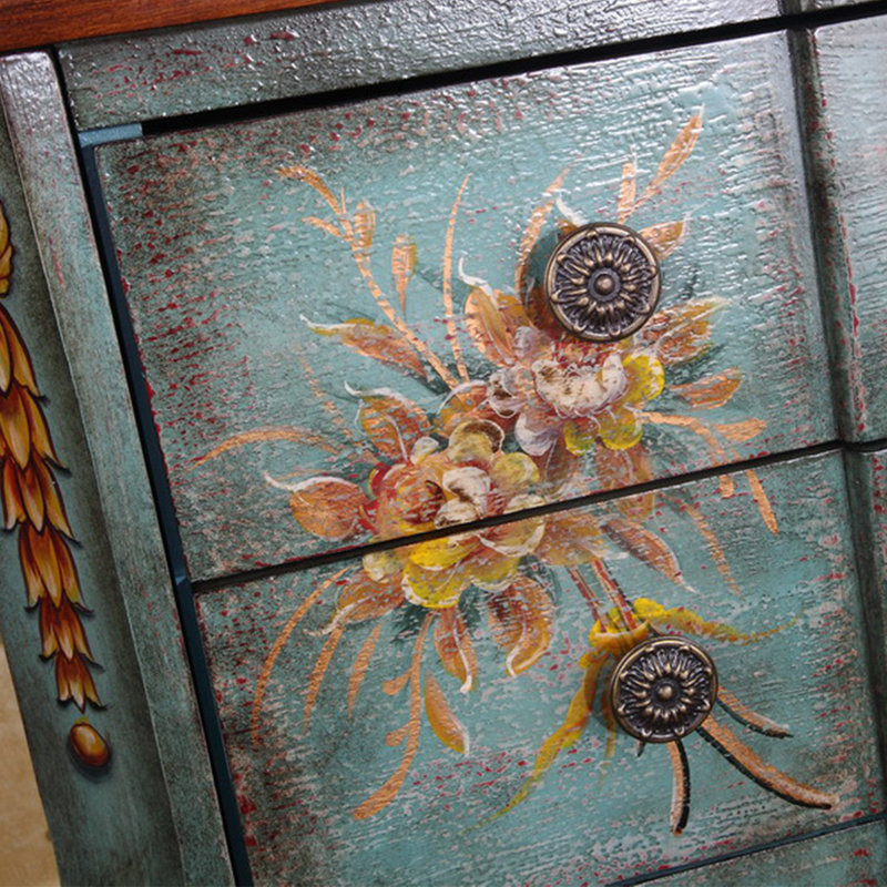 Environmentally friendly painted accent chest