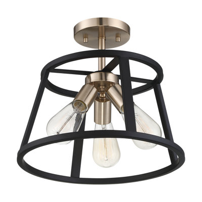 Plafonnier semi-encastré 3 lumières 14 po Brielle