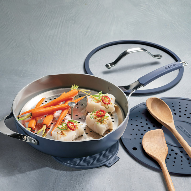 Aluminum Non-Stick Frying Pan Set, Blue