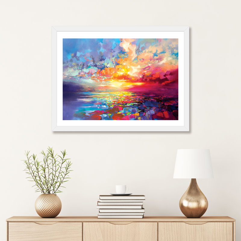 «Loch Ness Euphoria» par Scott Naismith - reproduction d'art, H 16 po x l 24 po, Papier dans un cadre photo, Blanc