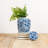 Decorative Chrysanthemum Ceramic Ginger Jar with Lid-76890302-76890300
