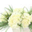 Hydrangeas and Ferns Arranged in Ceramic Pot