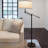 Ava 61 in. Mid-Century Modern Height Adjustable LED Floor Lamp with Fabric Drum Shade