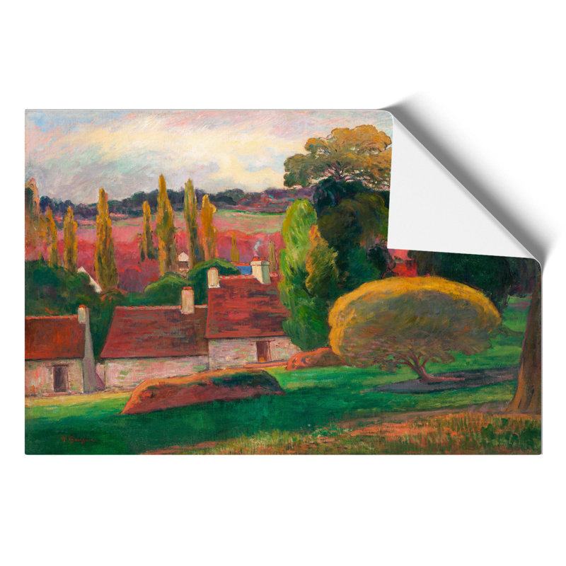A Farm In Brittany by Paul Gauguin - No Frame Painting, 30cm H x 42cm W x 0.1cm D