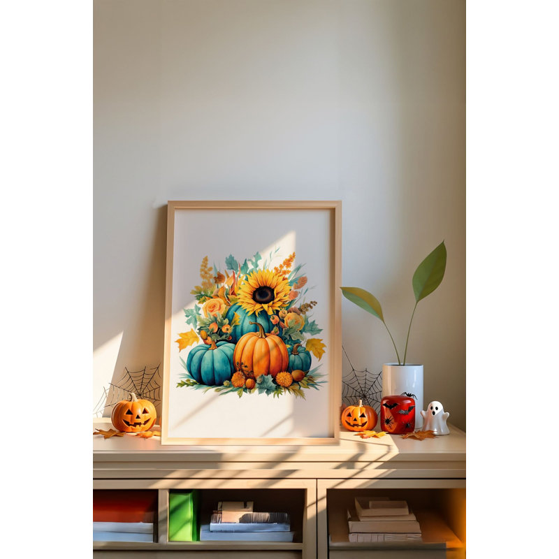 «Spooky Halloween», peinture décorative encadrée de 13,0 po x 19,0 po | Cadre 100% bois massif (épaisseur: 0,8 pouce) et 100% panneau de fibres à densité moyenne (épaisseur: 0,1 pouce) | Impression numérique, parfaite pour la décoration festive et les fêtes saisonnières