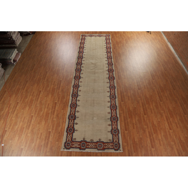 Tapis persan pré-1900 à motif de teinture végétale Sultanabad noué à la main 5 x 20