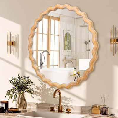 Miroir mural rond 27,5 pouces pour meuble-lavabo