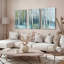 «Birch Tree Forest Landscape», ensemble de 3 reproductions d'art sur toile tendues-846955840