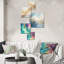 Monroe - Ensemble d'art mural abstrait en marbre de 5