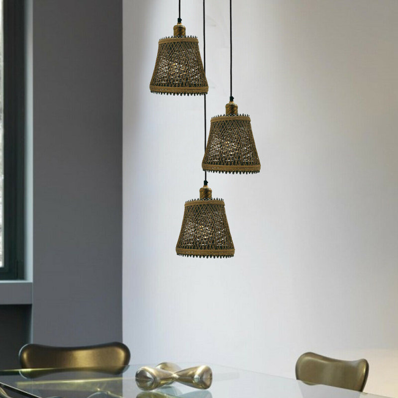 Adina 3 - Light Brown Cluster Pendant