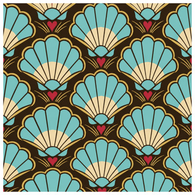 Couvertures à motif de coquillages festonnés