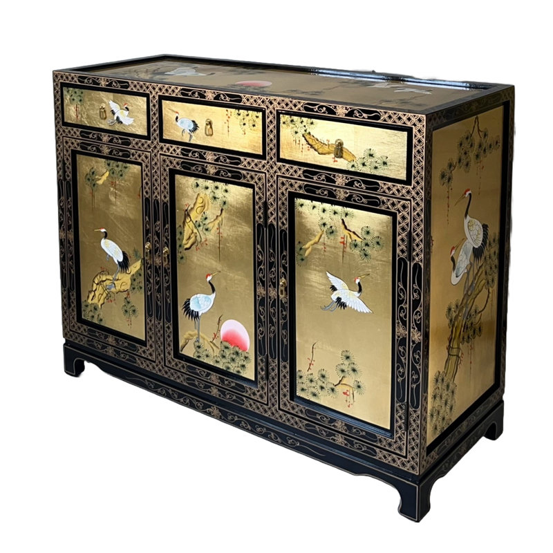 Schneck Gold Leaf Accent Sideboard Cabinet