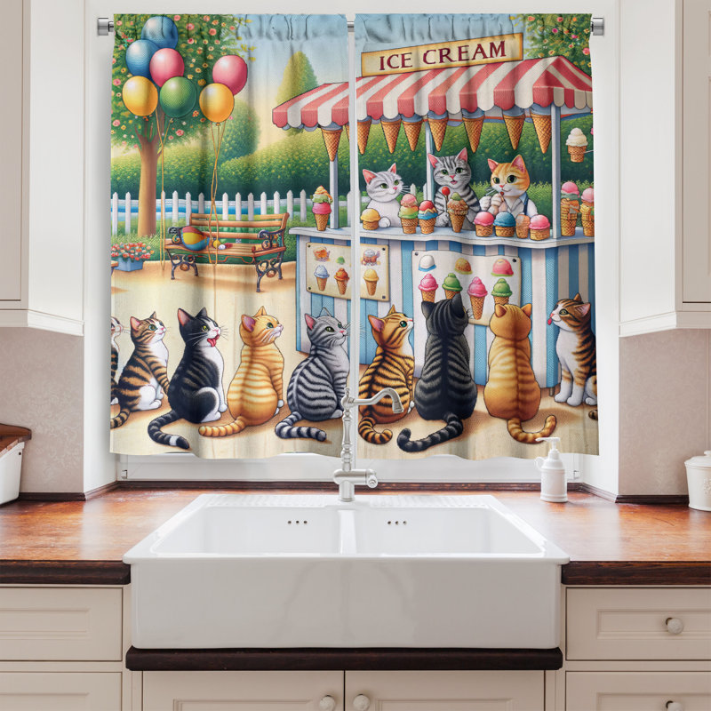 Kitchen Curtain, 55" W x 24" L