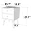 Table de chevet 2 tiroirs Avenal en brun / blanc / gris / beige