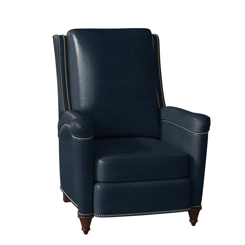 Mayes Recliner, Mahogany, Gunmetal, Anilina Hunter Genuine Leather
