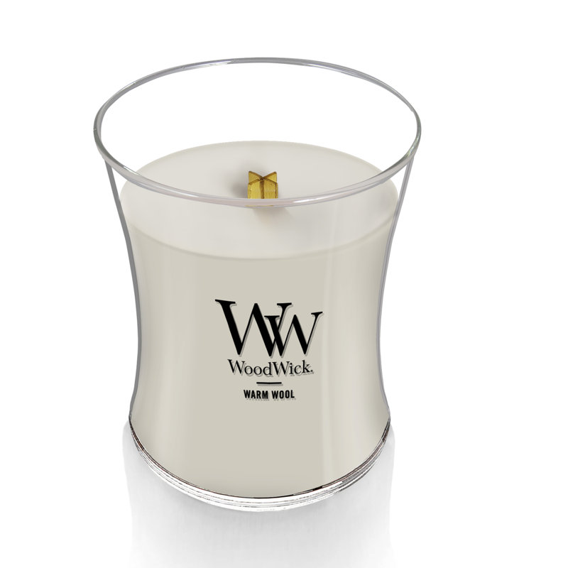 WoodWick Warm Wool Medium  Candle, 9.7 oz Jar