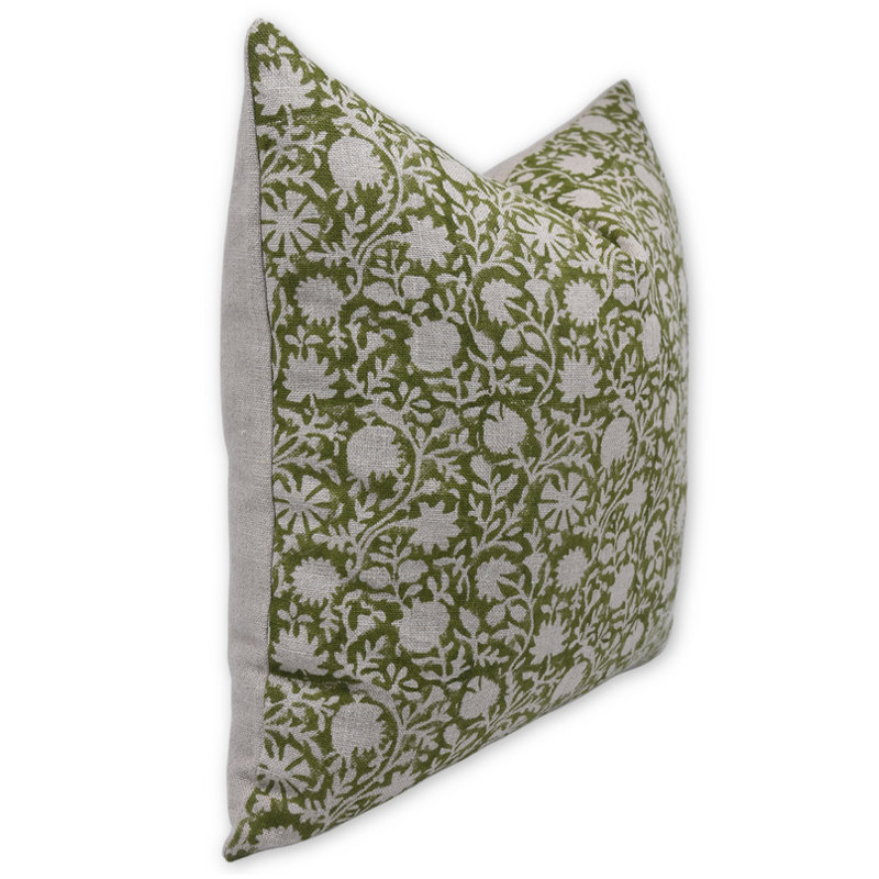 Housse de coussin en lin fabriquée à la main avec coussin décoratif écologique pour décor de maison taille Chakri - 22 po x 22 po