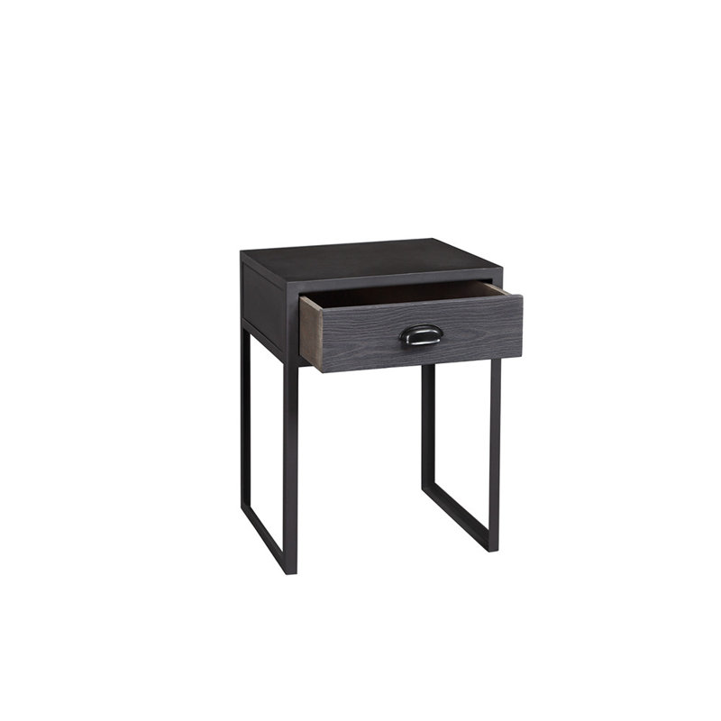 Plumley 45cm W Stainless Steel Bedside Table