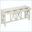 Console en placage d'acacia de 60 pouces avec 4 tiroirs et pieds en X-409949217
