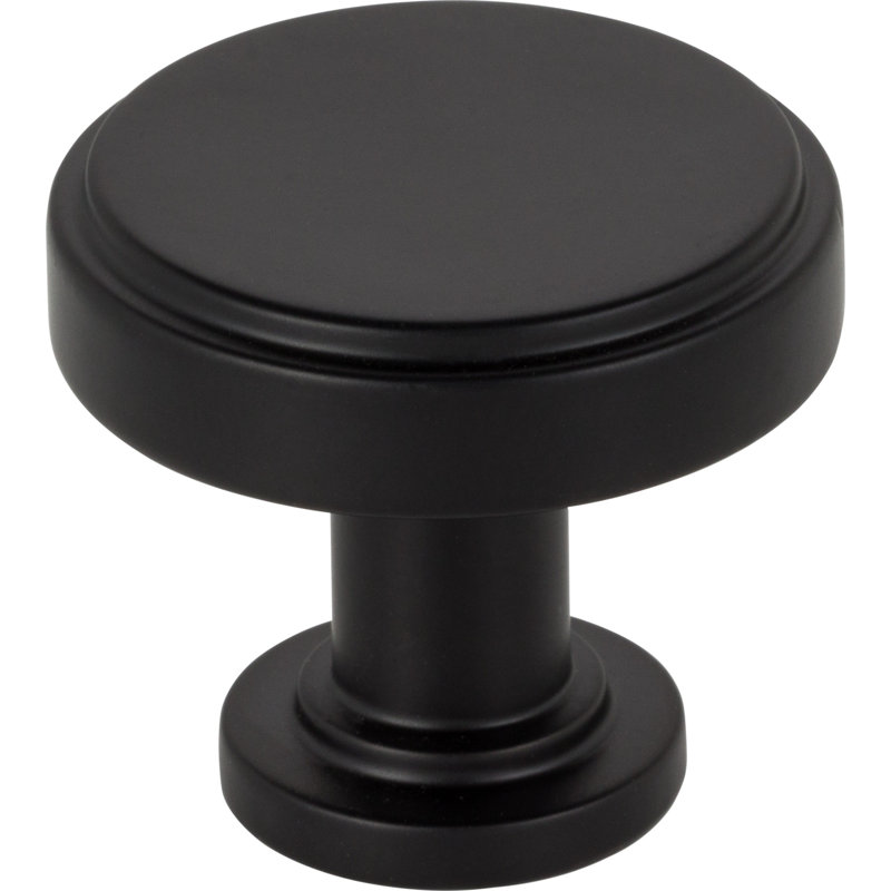 Richard Round Knob, Matte Black, 1 1/4"