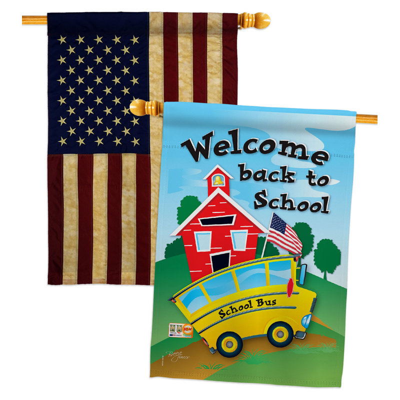 Double Sided 40'' H x 28'' W Polyester Graduation House Flag