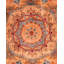Tapis rose noué à la main de conception unique Chimel