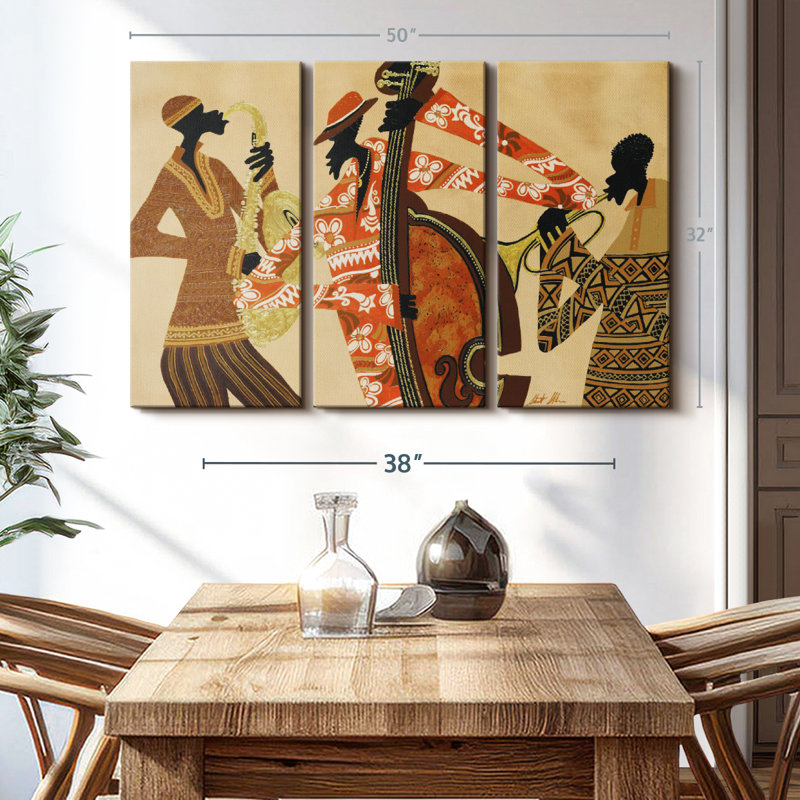 «All That Jazz Wall Art» sur toile, H 32 po x l 50 po x P 1,25 po