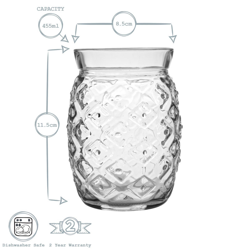 Sour Pineapple Cocktail Glasses - 455ml, 12