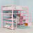 Full Metal Loft Bed With Light Strips, L-Shaped Desk, USB Ports And Storage Stairs-1108581303